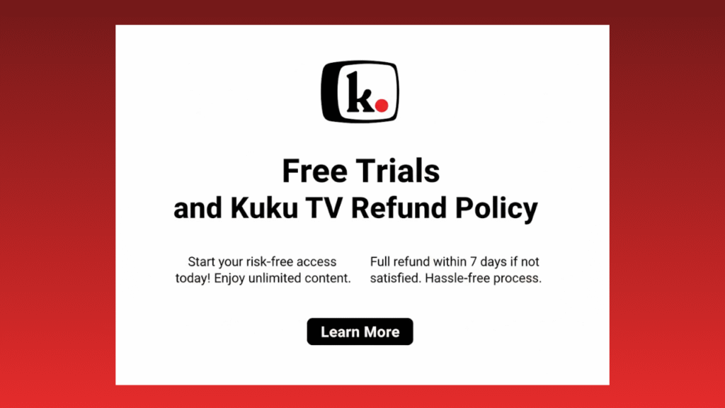 Kuku TV Refund Policy